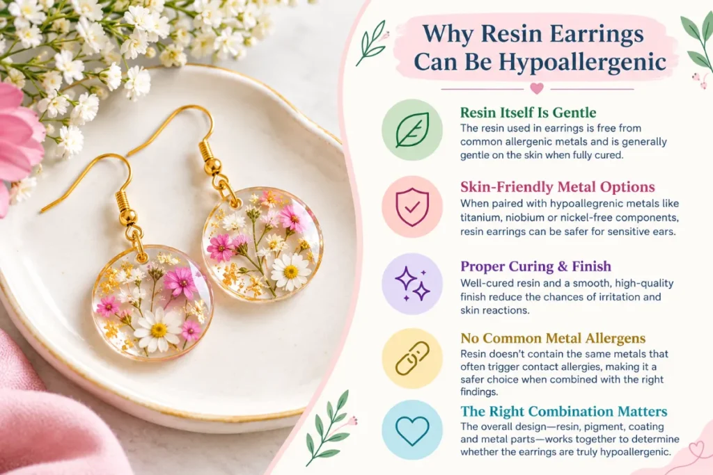 resin earrings hypoallergenic
